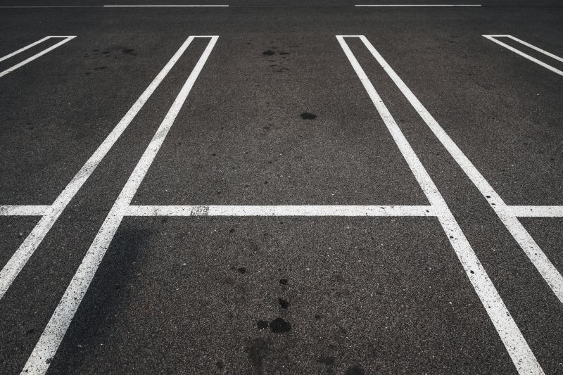 Completed Sealed Asphalt Parking Lot